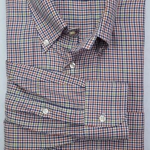 Peter Millar Shirt Medium Houndstooth Multicolor B
